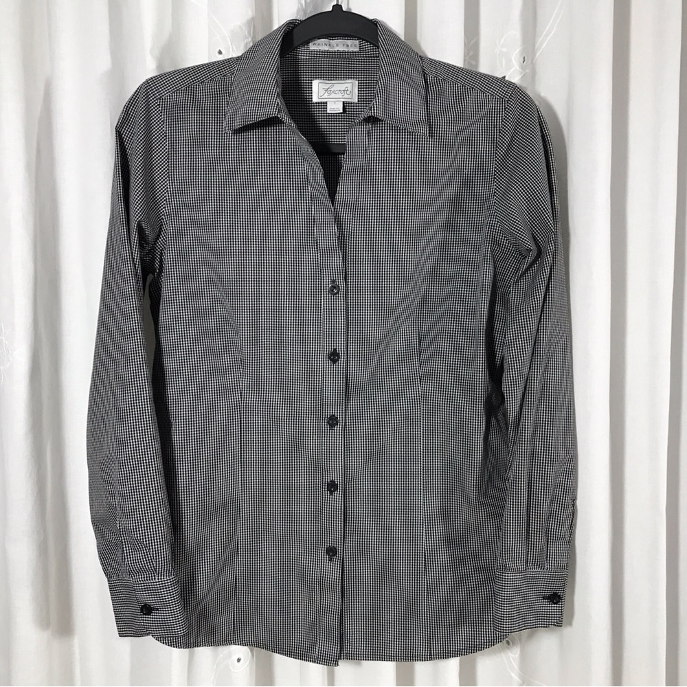 FOXCROFT | Women's “Wrinkle Free” | Size S | 100% Cotton | Button Front Blouse